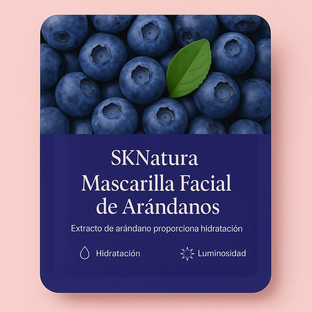 Mascarilla facial coreana de arándanos