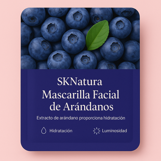 Mascarilla facial coreana de arándanos