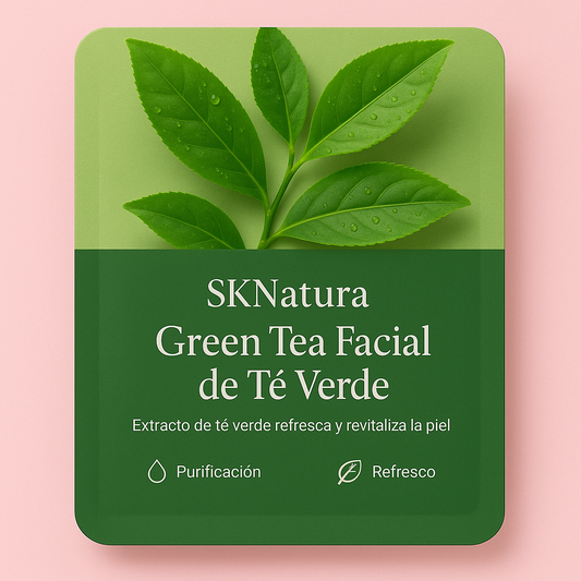 Mascarilla facial coreana de té verde